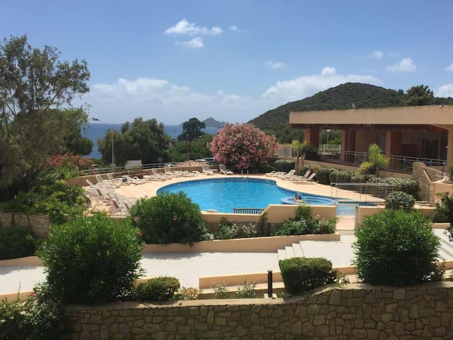 F2 Vue Mer Dans Residence Avec Piscine อฌักซิโอ้ ภายนอก รูปภาพ