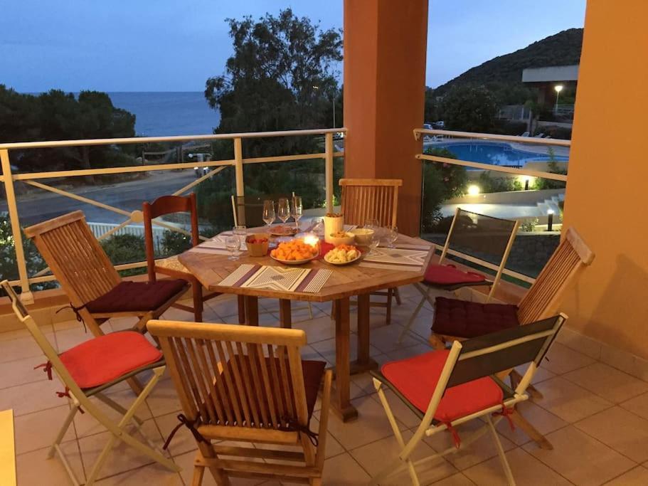 F2 Vue Mer Dans Residence Avec Piscine อฌักซิโอ้ ภายนอก รูปภาพ